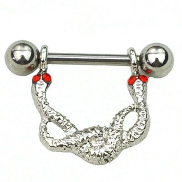 Bröstpiercing Smycken Piercing Orm silver