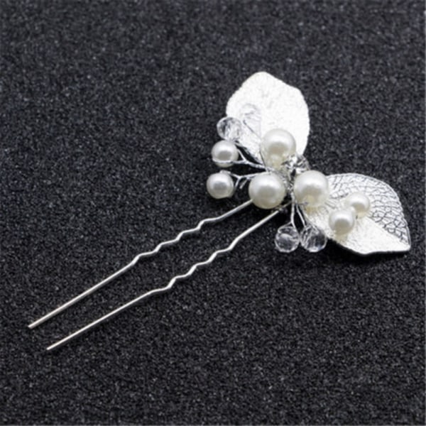 Flower Hair Pins Wedding Pearl 2kpl hopea