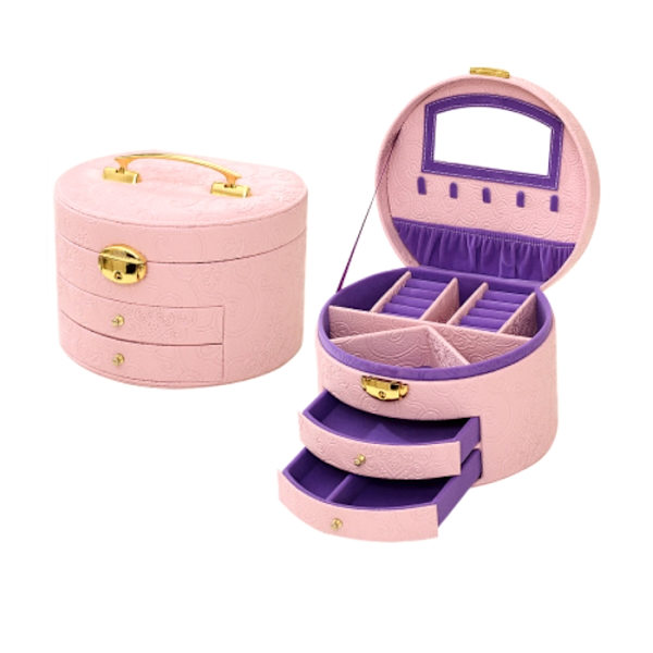 Smyckeskrin PU Läder örhänge halsband armband display