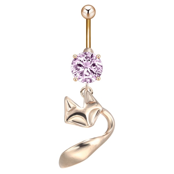 Forgyldt Navle Piercing