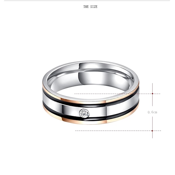 Rostfritt stål ring CZ 18