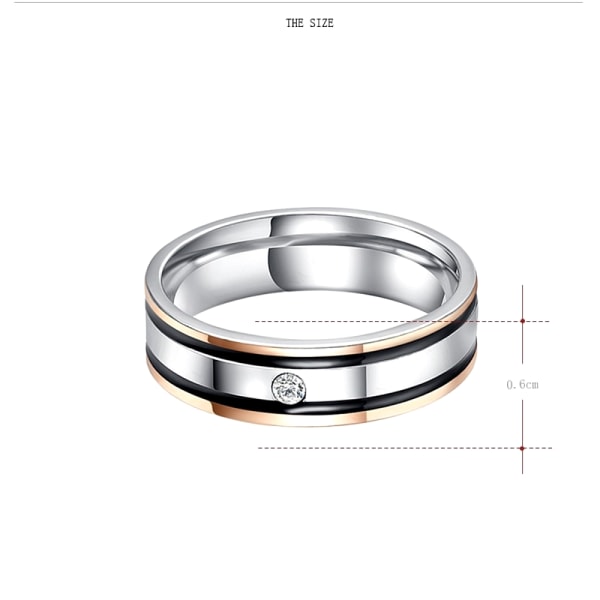 Rostfritt stål ring CZ 19