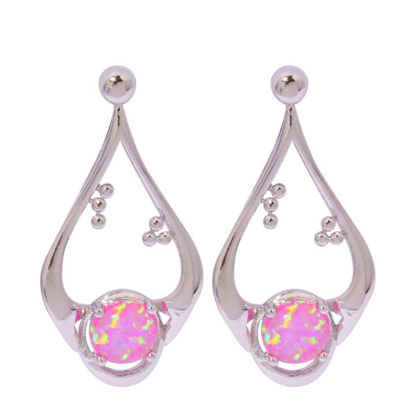 Opal Silver Filled Örhängen rosa