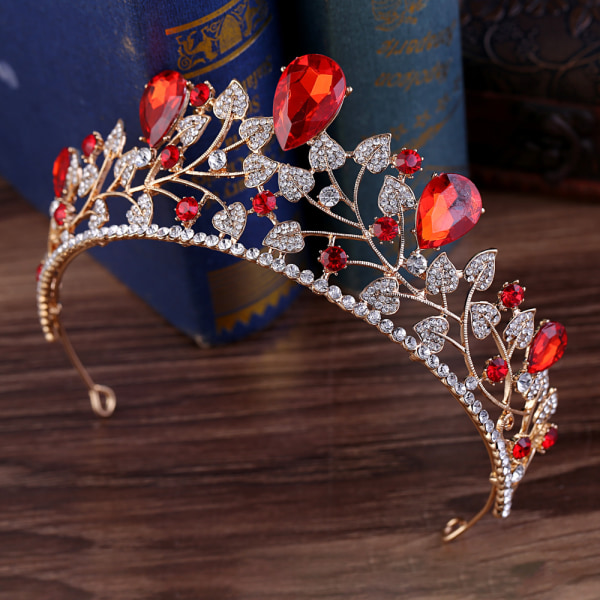 Kristall bröllop hår kruunu tiara