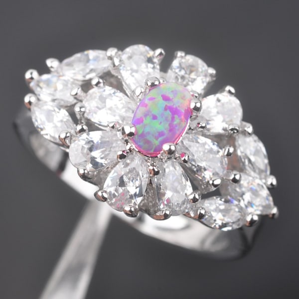 Silversmycken filled ring ROSA Brand Opal 17