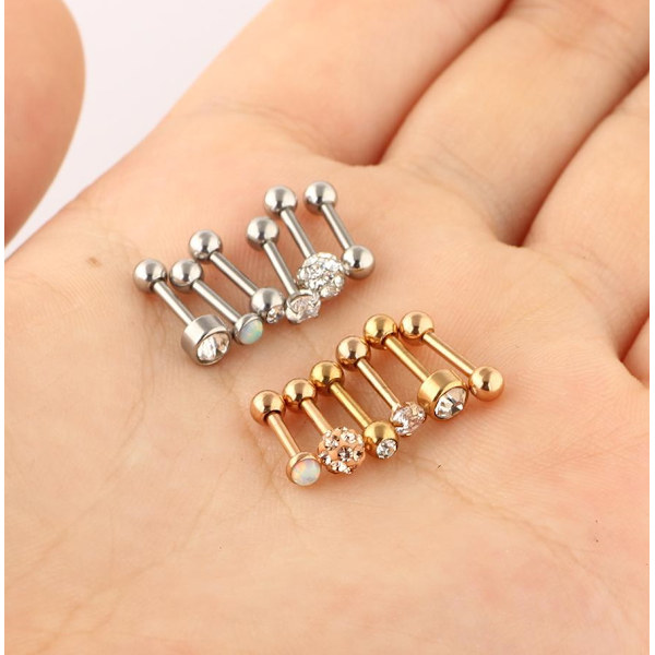 Tragus Piercing Øresmykke 6 stk. silver