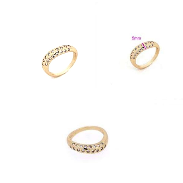 18K Guldfyllda Guld gulddoublé Filled CZ Ring 17