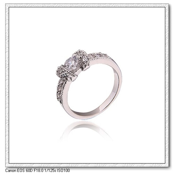 18K Guldfyllda Filled gulddoublé CZ Ring 17