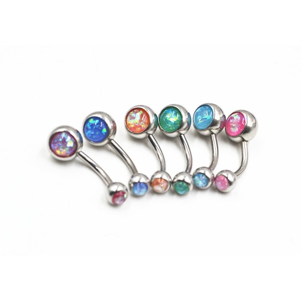 Napatyyppi Navel Piercing Rengas 316L Terästä vit