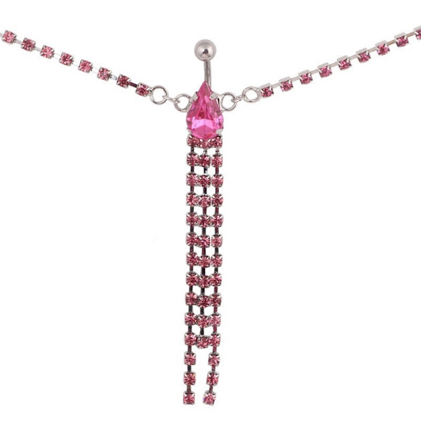 Navle-Belly Button Ring Kropspiercing BLÅ