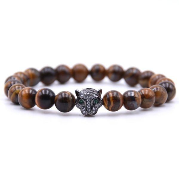 Natural Bracelet Stone CZ Zirconia Leopard