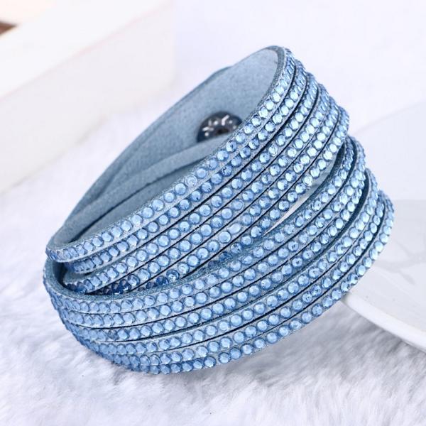 Strass Läderarmband