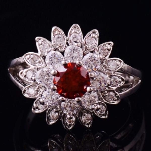 14K HVIDGULD FYLDT RING 17