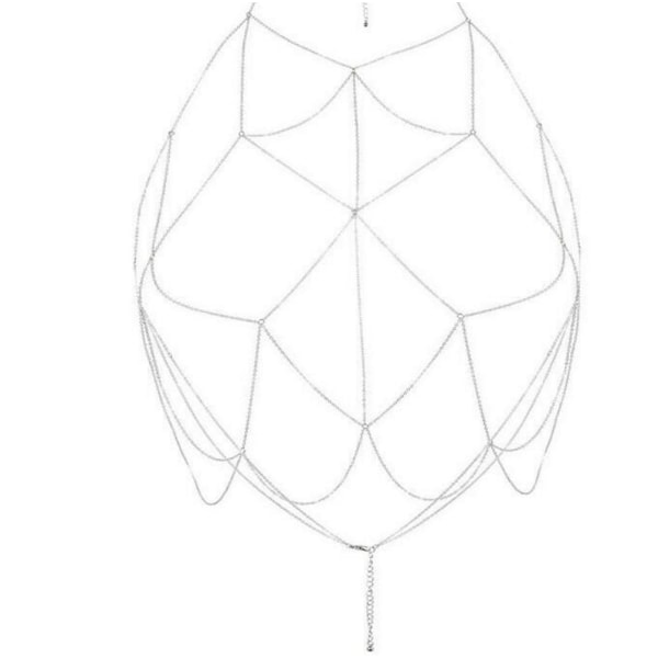 Bröllop kroppskedjor Halsband SILVER