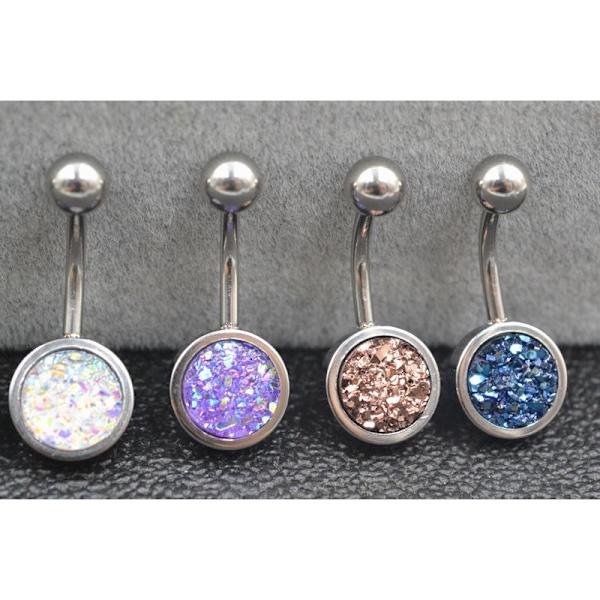 Navle-Belly Button Ring Kropspiercing 316l Stål BLÅ