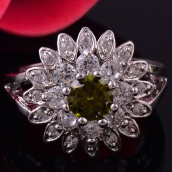 14K HVIDGULD FYLDT RING 17