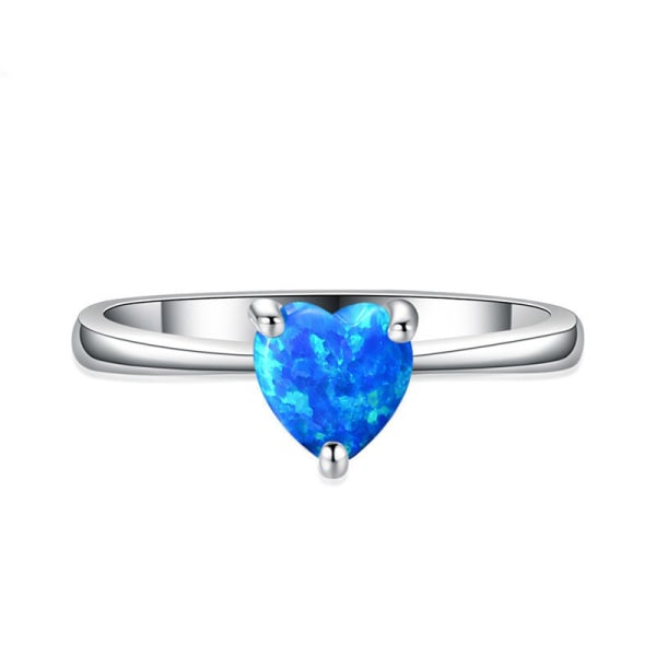 18K HVIDGULD Fyldt Heart Cut Rainbow Opal 18