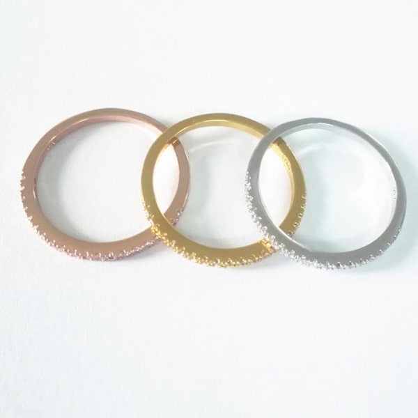 Ringe i rustfrit stål GULD 19