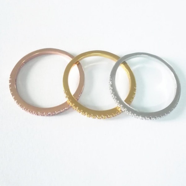Ringe i rustfrit stål GULD 20