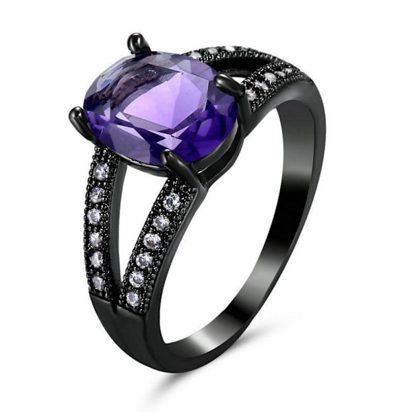 10K Sort Guldbelagt Ring 17,5