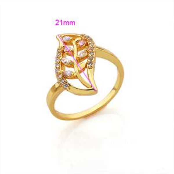 18K Guldfyllda Guld gulddoublé Filled CZ Ring 17