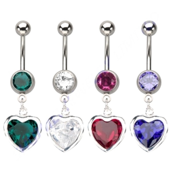 Navle-Belly Button Ring Kropspiercing Smykke ROSA