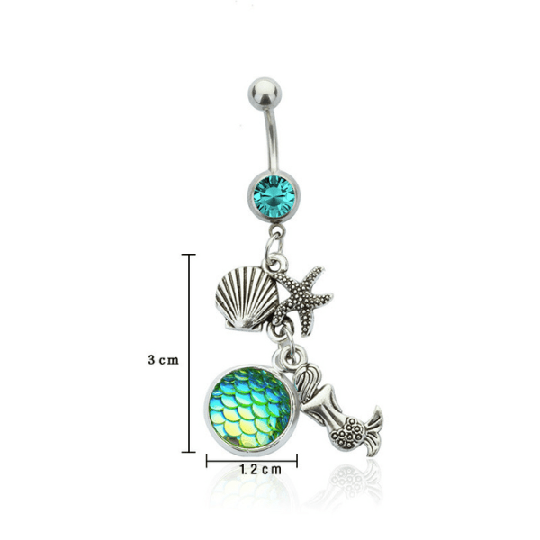 Navle-Belly Button Ring Kropspiercing lilla