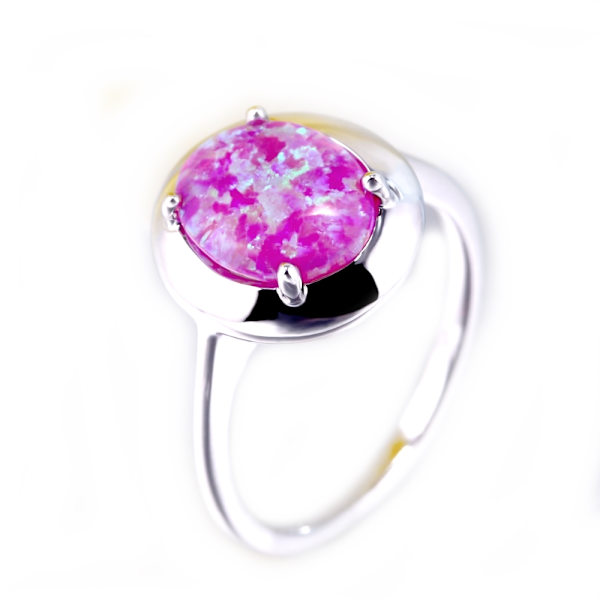 Sølv Fyldt RING PINK Fire Opal 17
