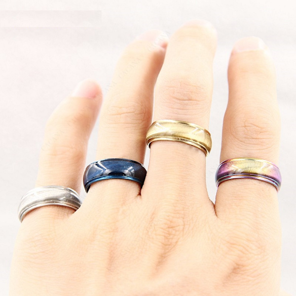 Ringe i rustfrit stål GULD 18