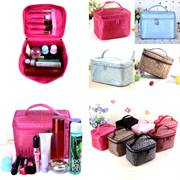 Organizer Taske Kits Opbevaring Rejse Kosmetikpose Multi-Purpose rosa