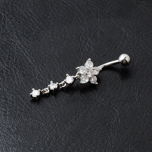 Navle-Belly Button Ring Kropspiercing SILVER