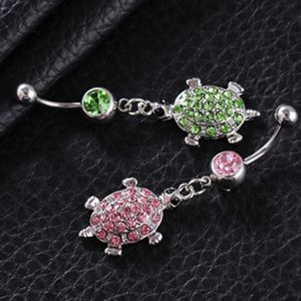 Navle Piercing grøn