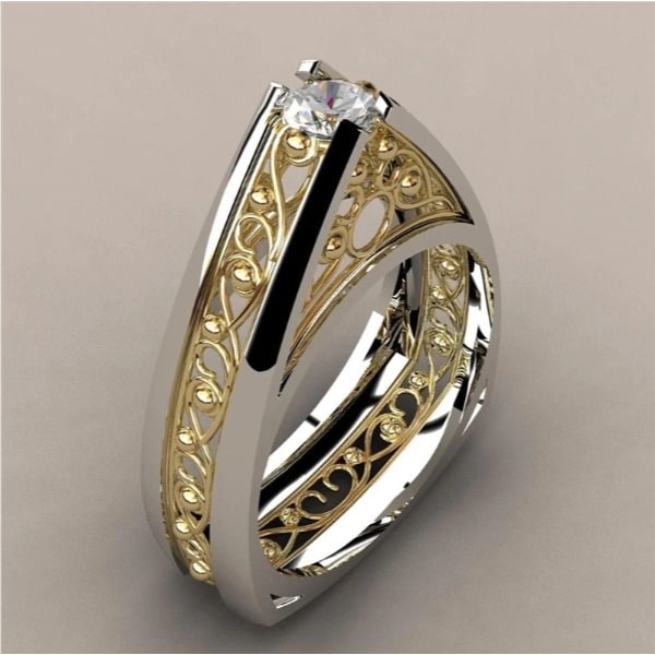 Guldpläterad RING Cubic Zirconia 19