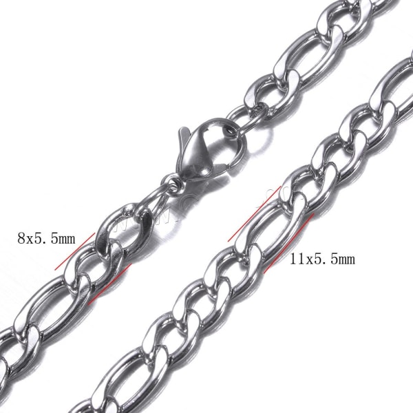 Rostfritt stål halsband + armband Set 8mm
