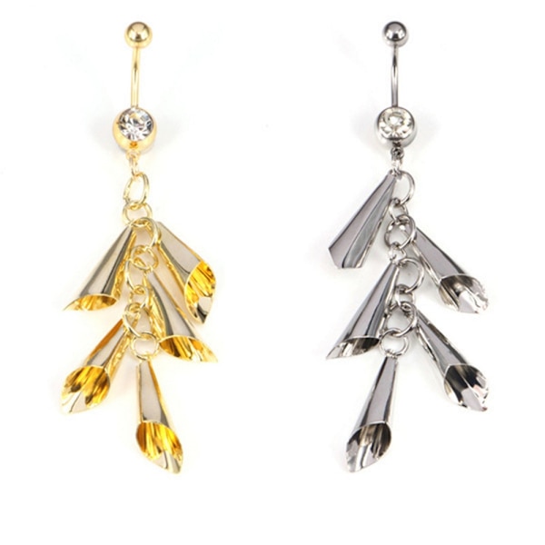 Navle-Belly Button Ring Kropspiercing Smykke SILVER