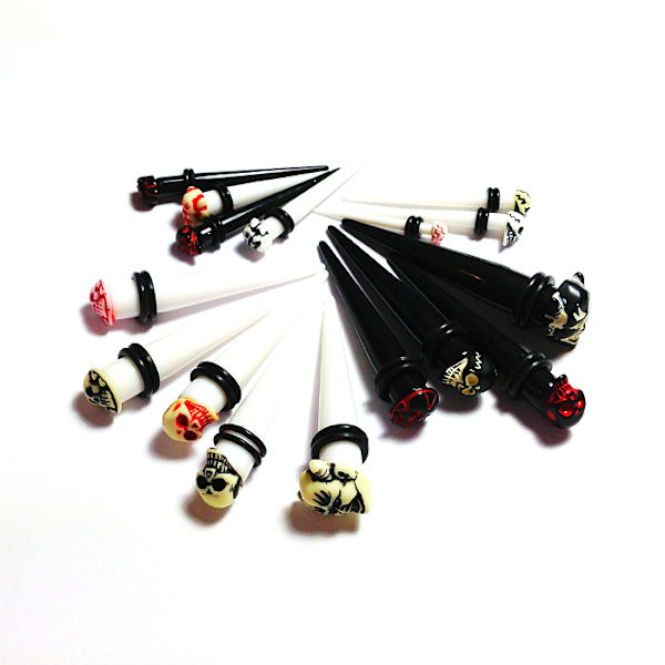 Plugg & Tunnel 1VIT-SVART	4mm