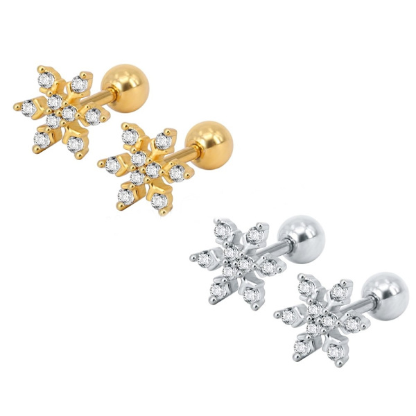 Tragus Piercing  Örhäng 1stn CZ guld