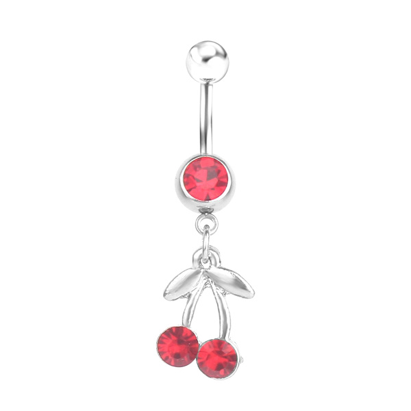 Navle Piercing rød