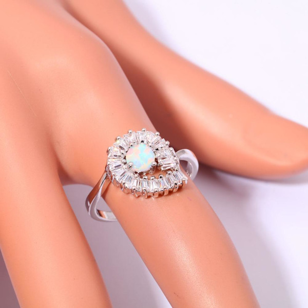 Silversmycken filled ring Brand Opal 16.5