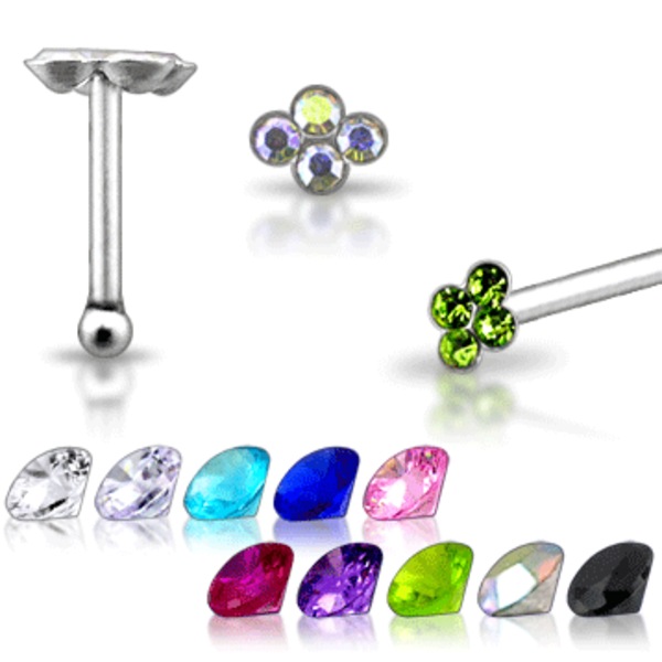925 Silver näsa stud GRÖN