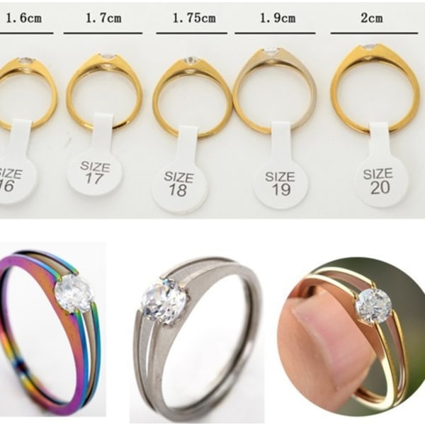Ringe i rustfrit stål SILVER 16