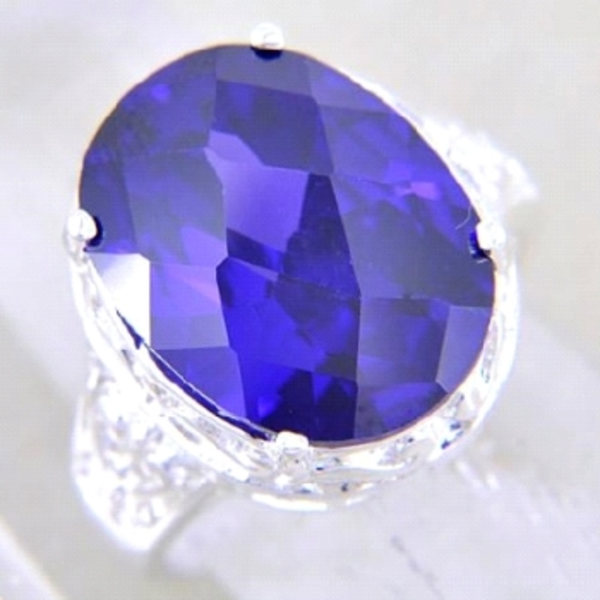 Silver RING AMETIST ÄDELSTEN 18