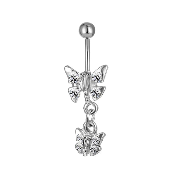 Navle-Belly Button Ring Kropspiercing hvid