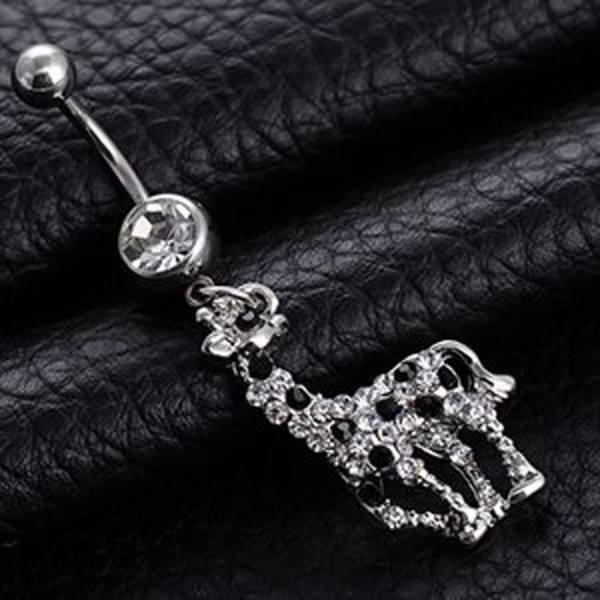 Navelpiercing Giraff silver