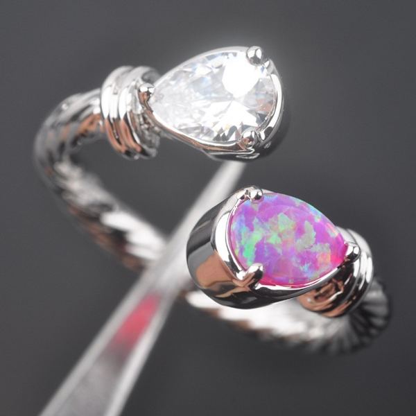 Silversmycken filled ring ROSA Brand Opal 16