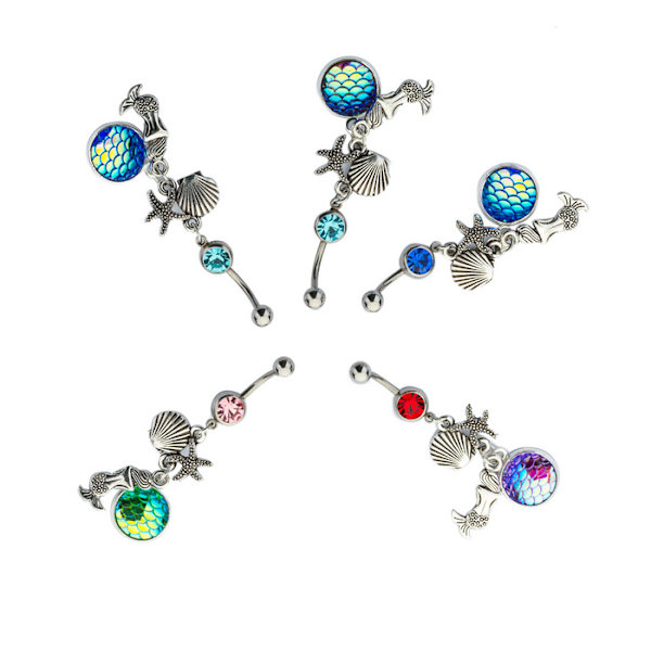 Navle-Belly Button Ring Kropspiercing lilla