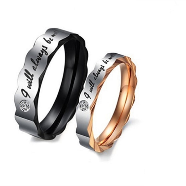 Ringe i rustfrit stål SVART 22