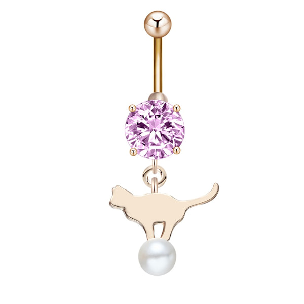 Forgyldt Navle Piercing