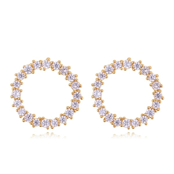 Guldpläterade Örhängen Cubic Zirconia SILVER, GULD guld