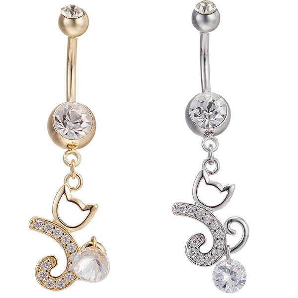 Forgyldt Navle Ring til Body Piercing Smykker guld